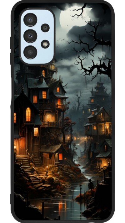 Samsung Galaxy A13 5G Case Hülle - Silikon schwarz Halloween 2024 scary town