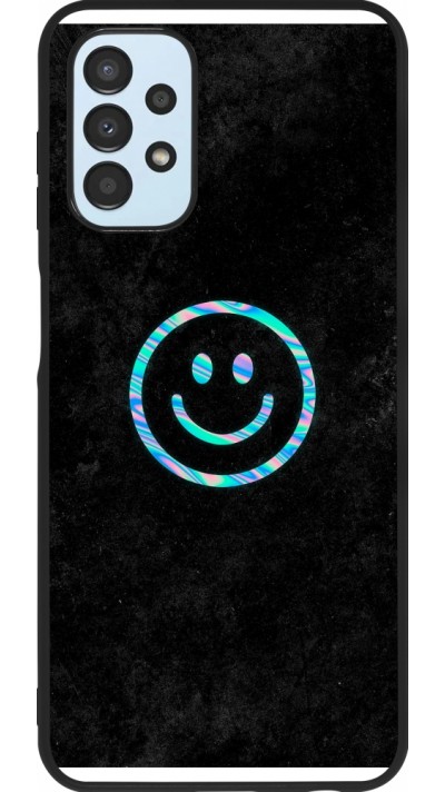 Samsung Galaxy A13 5G Case Hülle - Silikon schwarz Happy smiley irisirt