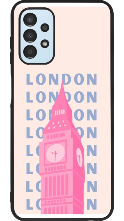 Samsung Galaxy A13 5G Case Hülle - Silikon schwarz London Pink Print