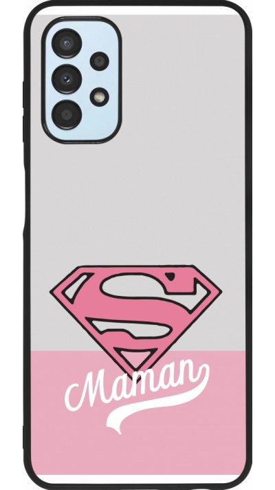 Samsung Galaxy A13 5G Case Hülle - Silikon schwarz Mom 2024 Super hero maman