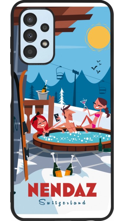 Samsung Galaxy A13 5G Case Hülle - Silikon schwarz Nendaz Mountain Jacuzzi