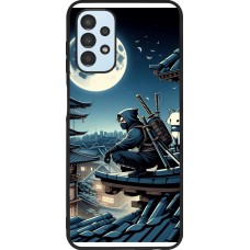 Samsung Galaxy A13 5G Case Hülle - Silikon schwarz Ninja unter dem Mond