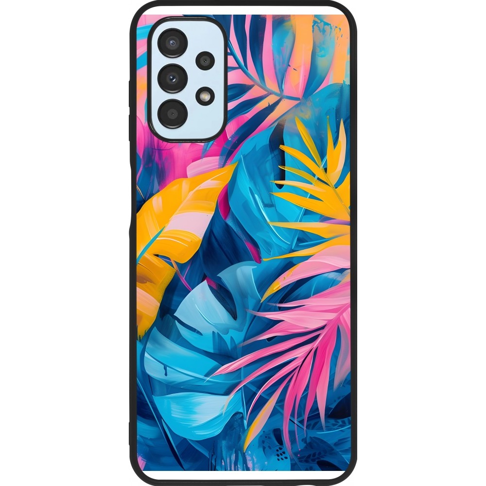 Samsung Galaxy A13 5G Case Hülle - Silikon schwarz Palms Blue