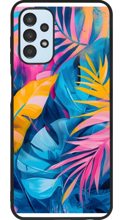 Samsung Galaxy A13 5G Case Hülle - Silikon schwarz Palms Blue