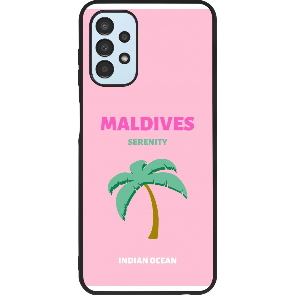 Samsung Galaxy A13 5G Case Hülle - Silikon schwarz Pop Summer Destination Maldives