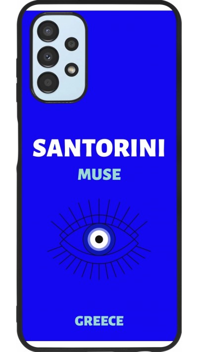 Samsung Galaxy A13 5G Case Hülle - Silikon schwarz Pop Summer Destination Santorini