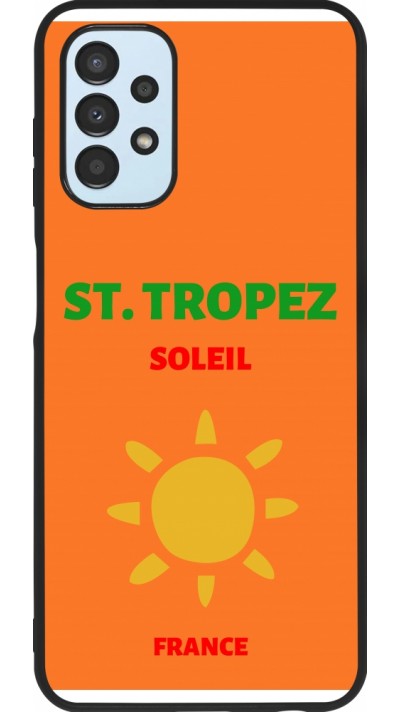 Samsung Galaxy A13 5G Case Hülle - Silikon schwarz Pop Summer Destination St-Tropez