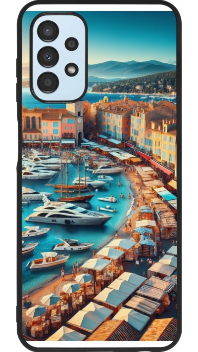 Samsung Galaxy A13 5G Case Hülle - Silikon schwarz Saint-Tropez Strand