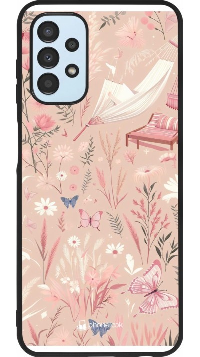 Samsung Galaxy A13 5G Case Hülle - Silikon schwarz Sommer Pastellmuster