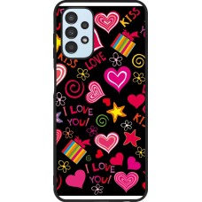 Samsung Galaxy A13 5G Case Hülle - Silikon schwarz Valentine 2023 love symbols