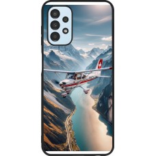 Samsung Galaxy A13 5G Case Hülle - Silikon schwarz Schweizer Alpenflug