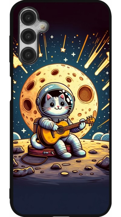 Samsung Galaxy A14 5G Case Hülle - Silikon schwarz AstroKatze RockMond