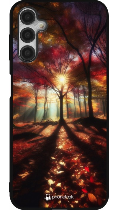 Samsung Galaxy A14 5G Case Hülle - Silikon schwarz Herbstlicher goldener Glanz