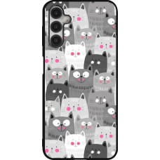 Samsung Galaxy A14 5G Case Hülle - Silikon schwarz Katzenschwärme