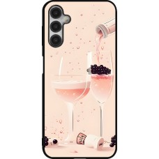 Samsung Galaxy A14 5G Case Hülle - Silikon schwarz Champagne Pouring Pink