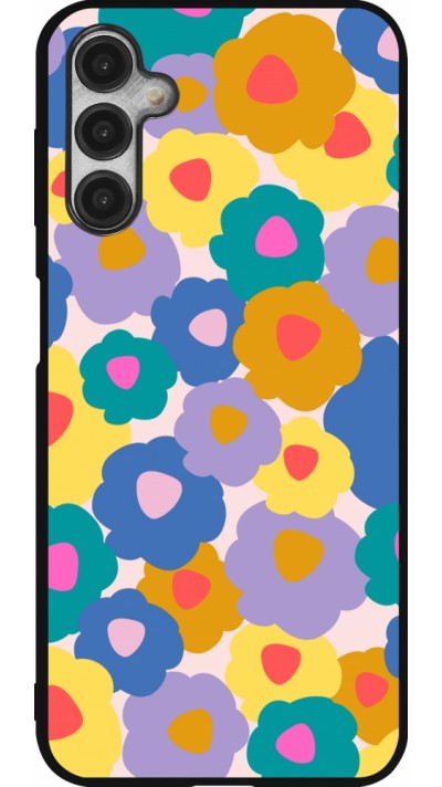 Samsung Galaxy A14 5G Case Hülle - Silikon schwarz Easter 2024 flower power