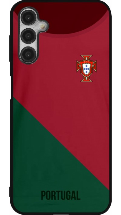 Samsung Galaxy A14 5G Case Hülle - Silikon schwarz Fussballtrikot Portugal2022