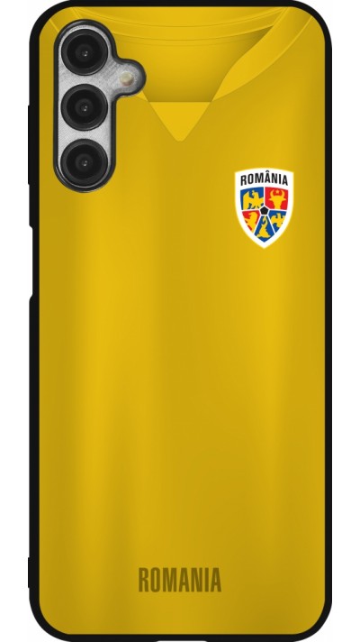 Coque Samsung Galaxy A14 5G - Silicone rigide noir Maillot de football Roumanie