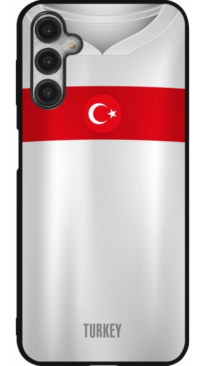 Coque Samsung Galaxy A14 5G - Silicone rigide noir Maillot de football Turquie personnalisable