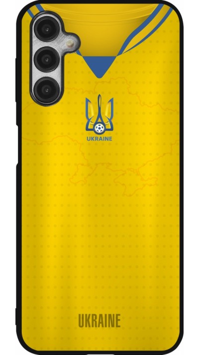 Coque Samsung Galaxy A14 5G - Silicone rigide noir Maillot de football Ukraine