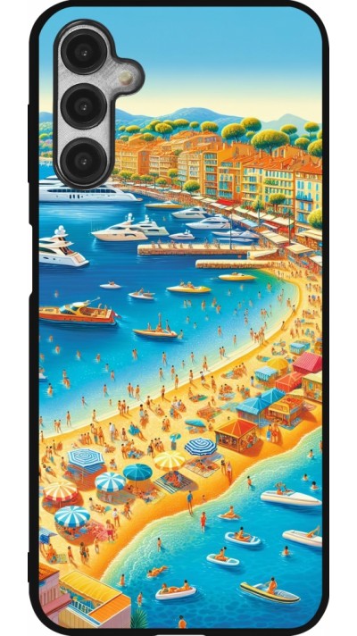 Samsung Galaxy A14 5G Case Hülle - Silikon schwarz French Riviera People