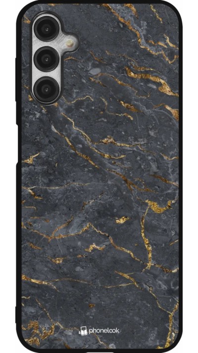 Samsung Galaxy A14 5G Case Hülle - Silikon schwarz Grey Gold Marble