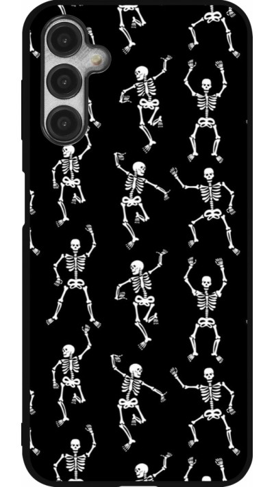 Samsung Galaxy A14 5G Case Hülle - Silikon schwarz Halloween 2024 dancing skeleton