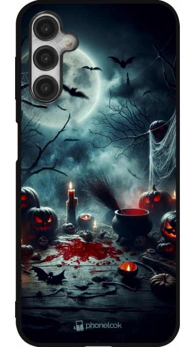 Samsung Galaxy A14 5G Case Hülle - Silikon schwarz Halloween 2024 Dunkler Mond