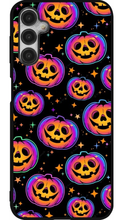 Samsung Galaxy A14 5G Case Hülle - Silikon schwarz Halloween 2024 rainbow pumpkins