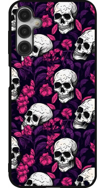 Samsung Galaxy A14 5G Case Hülle - Silikon schwarz Halloween 2024 romantic skulls