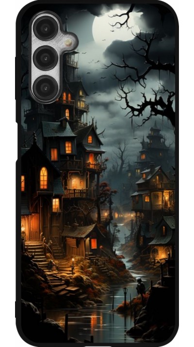 Samsung Galaxy A14 5G Case Hülle - Silikon schwarz Halloween 2024 scary town