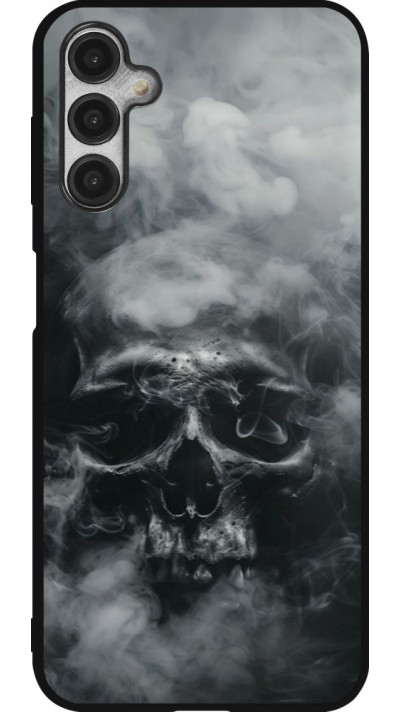 Samsung Galaxy A14 5G Case Hülle - Silikon schwarz Halloween 2024 smoky skull