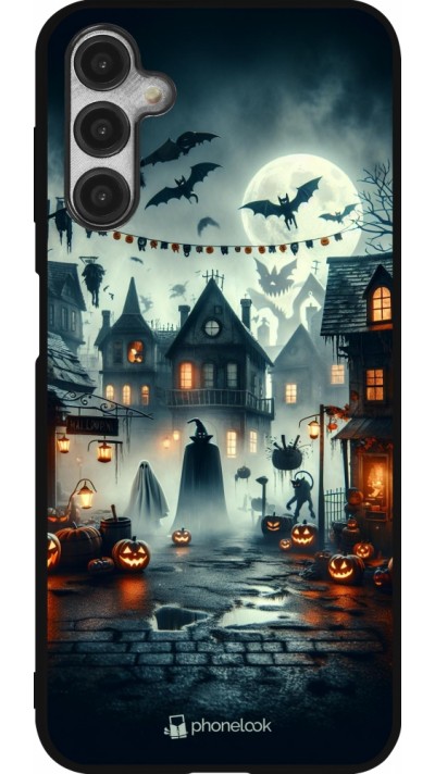 Samsung Galaxy A14 5G Case Hülle - Silikon schwarz Halloween Spukstadt