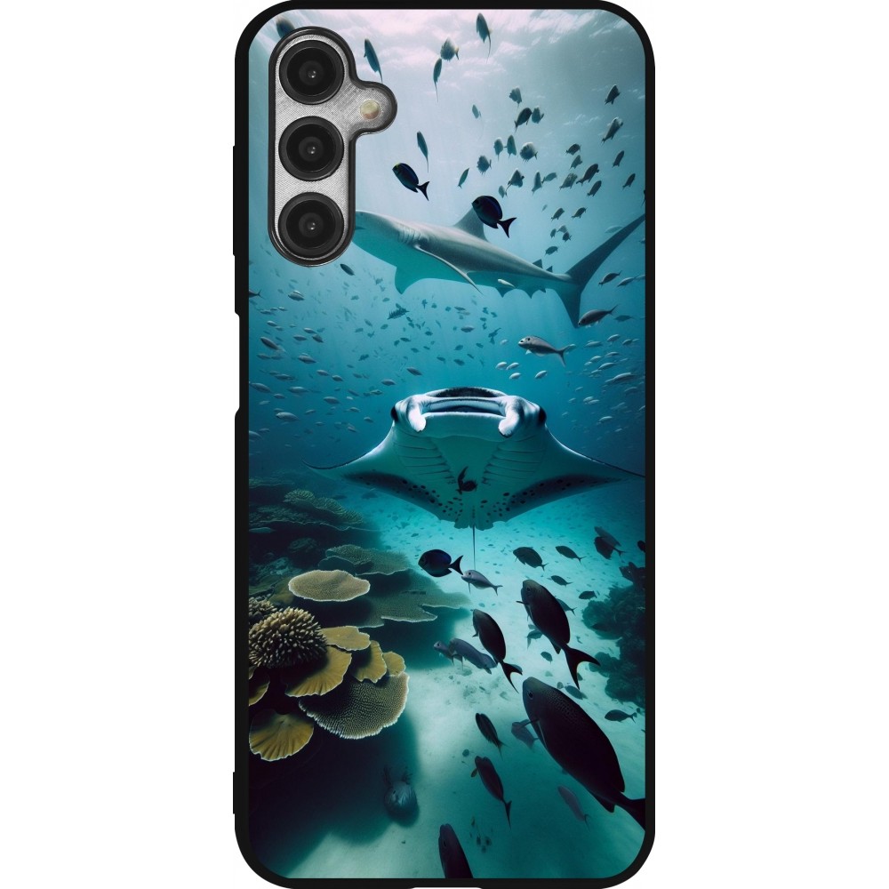 Samsung Galaxy A14 5G Case Hülle - Silikon schwarz Manta Lagune Reinigung