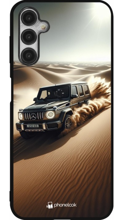 Samsung Galaxy A14 5G Case Hülle - Silikon schwarz Mercedes G Drift Wueste