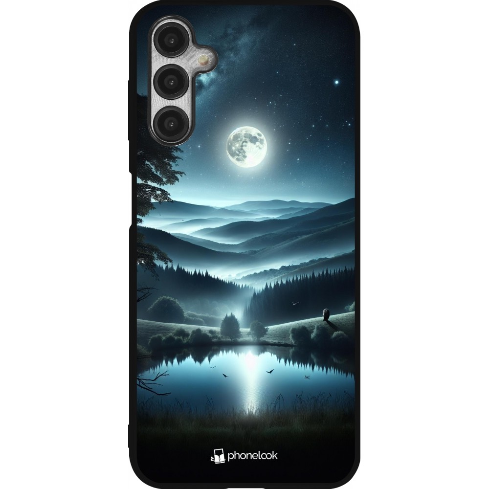 Samsung Galaxy A14 5G Case Hülle - Silikon schwarz Ansicht des Nachthimmels