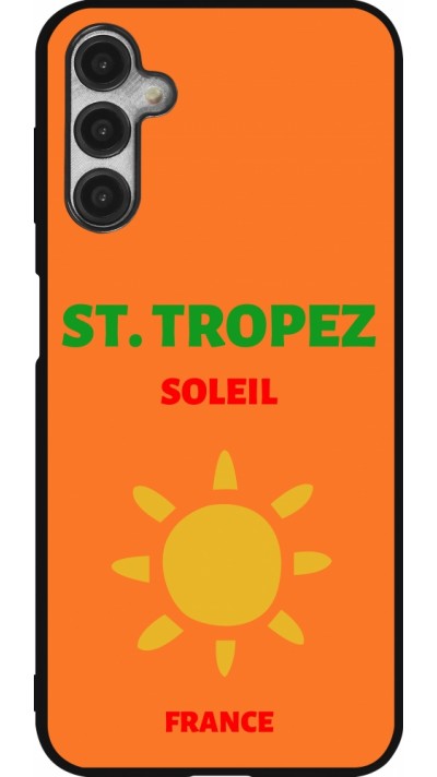 Coque Samsung Galaxy A14 5G - Silicone rigide noir Pop Summer Destination St-Tropez