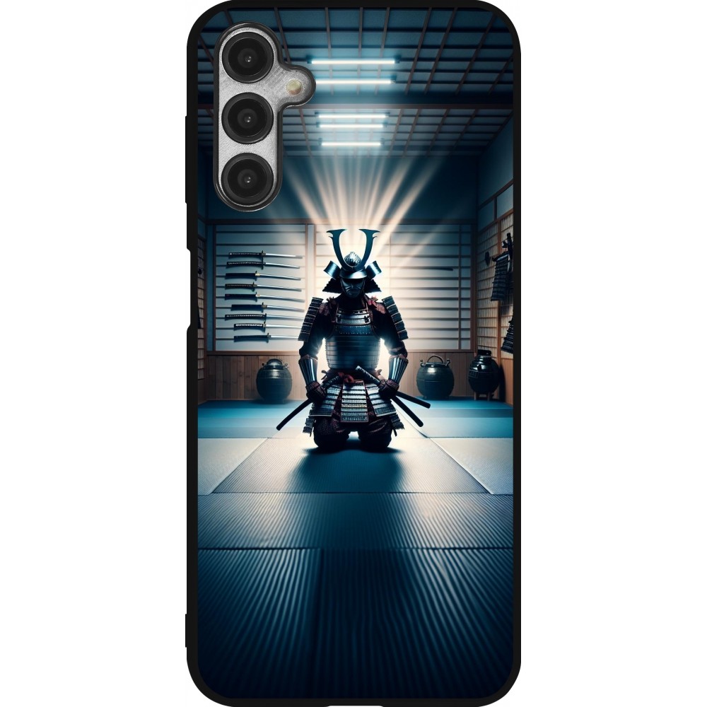 Samsung Galaxy A14 5G Case Hülle - Silikon schwarz Samurai im Gebet