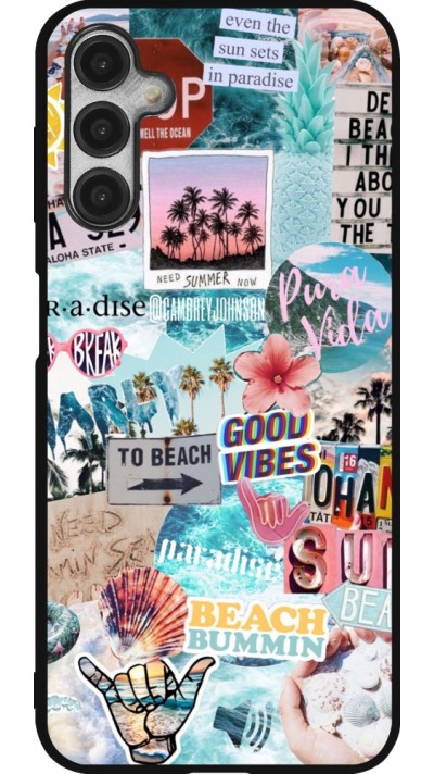 Coque Samsung Galaxy A14 5G - Silicone rigide noir Summer 20 collage