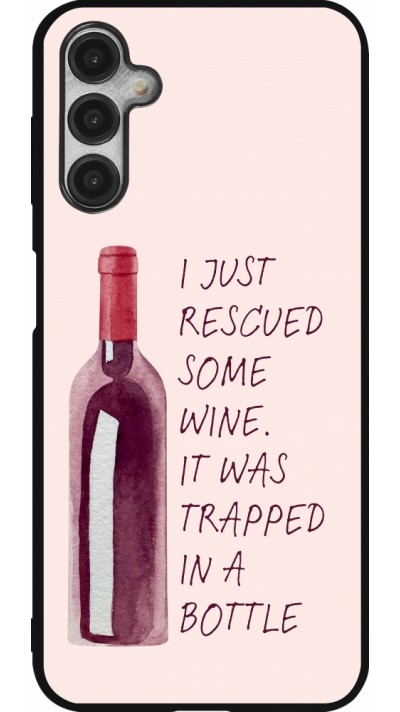 Samsung Galaxy A14 5G Case Hülle - Silikon schwarz I just rescued some wine