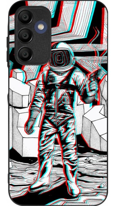 Samsung Galaxy A15 Case Hülle - Silikon schwarz Anaglyph Astronaut