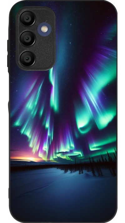 Samsung Galaxy A15 Case Hülle - Silikon schwarz Funkelndes Nordlicht