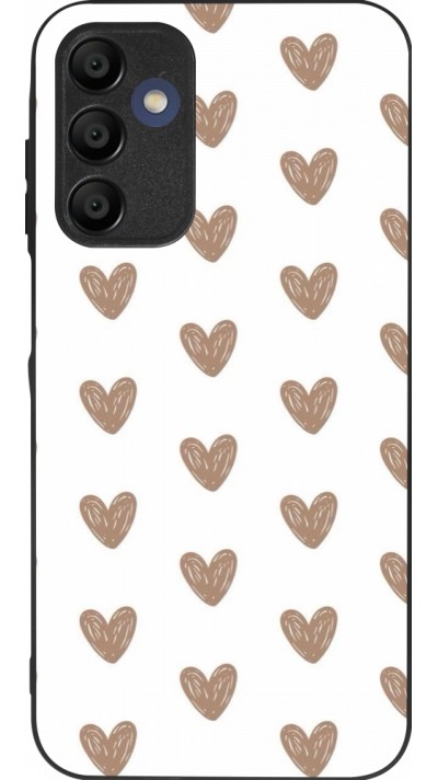 Samsung Galaxy A15 Case Hülle - Silikon schwarz Autumn 2024 brown hearts