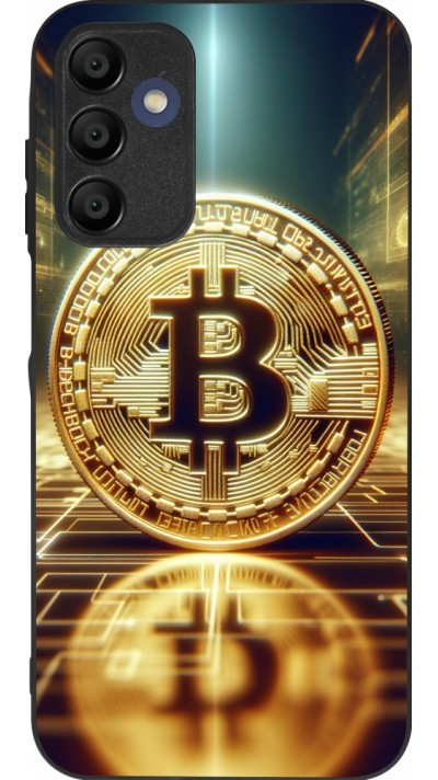 Samsung Galaxy A15 Case Hülle - Silikon schwarz Bitcoin Stehen