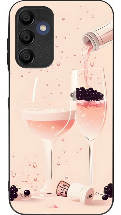 Samsung Galaxy A15 Case Hülle - Silikon schwarz Champagne Pouring Pink