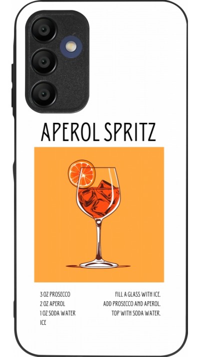 Samsung Galaxy A15 Case Hülle - Silikon schwarz Cocktail Rezept Aperol Spritz