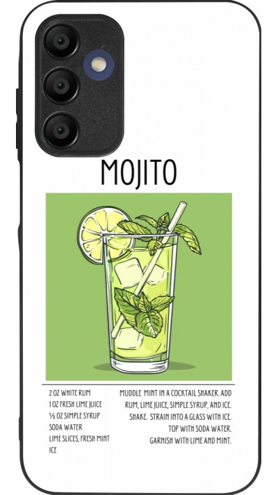 Samsung Galaxy A15 Case Hülle - Silikon schwarz Cocktail Rezept Mojito