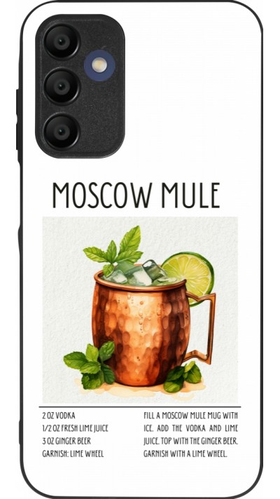 Samsung Galaxy A15 Case Hülle - Silikon schwarz Cocktail Rezept Moscow Mule