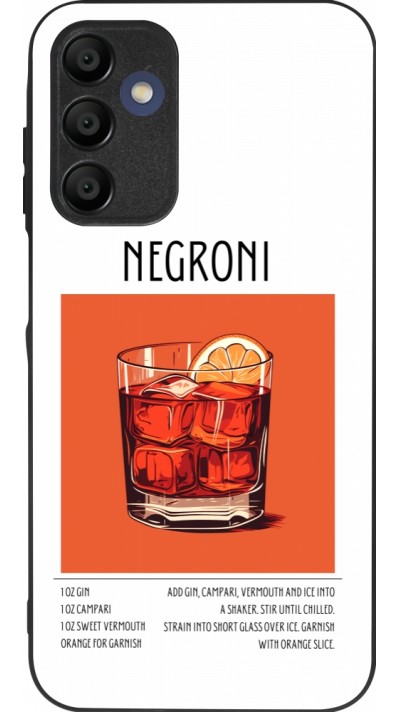 Samsung Galaxy A15 Case Hülle - Silikon schwarz Cocktail Rezept Negroni