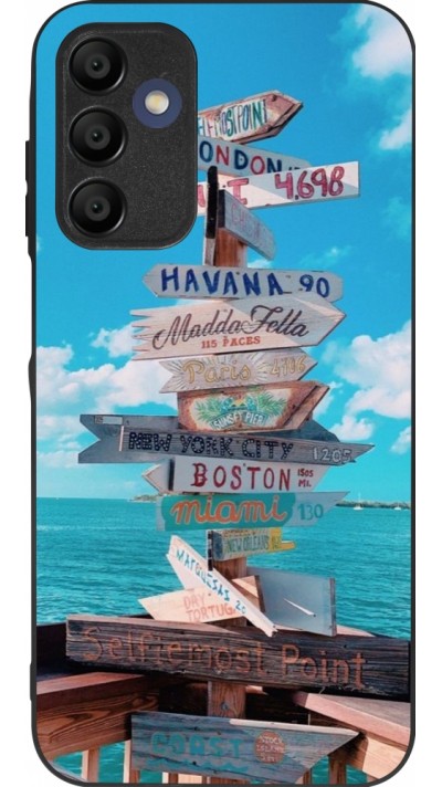 Samsung Galaxy A15 Case Hülle - Silikon schwarz Cool Cities Directions